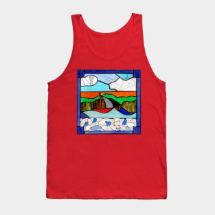 Stained glass boat Tank Top